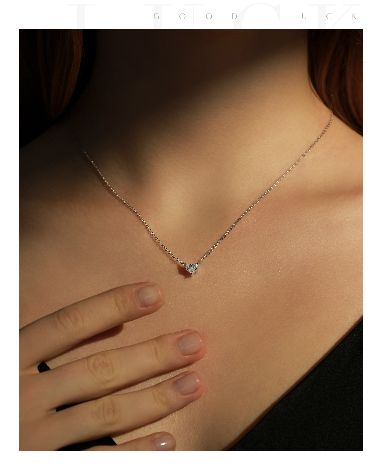 1 Pieza Plata De Ley 925 Forma De Corazón Piedra Del Zodíaco Plata De Ley 925 Cadena Portacables Collar Colgante display picture 4