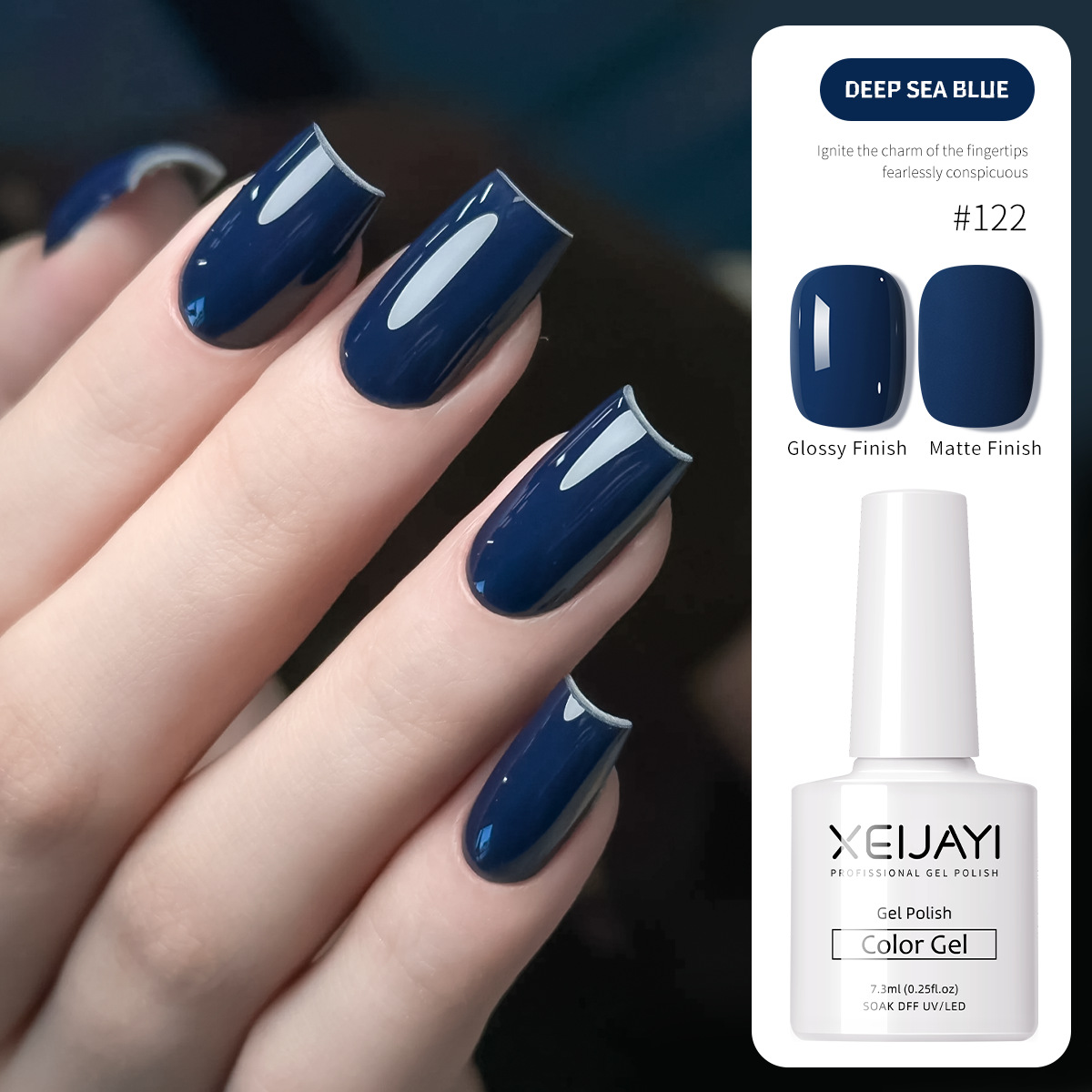 2025 nuevo estilo popular simple temperamento blanco azul mar profundo pegamento de manicura especial para la tienda de uñas