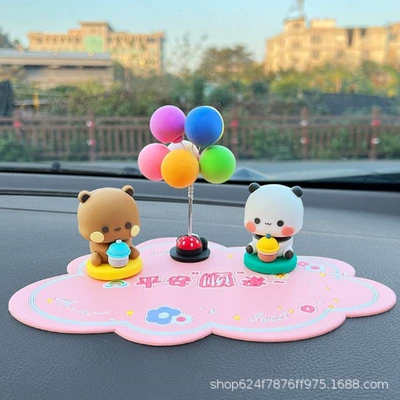 Car ornaments: Cute Gift Peripheral Trendy Toy - one-or-two-bottles-cloth-powder-pad-balloon