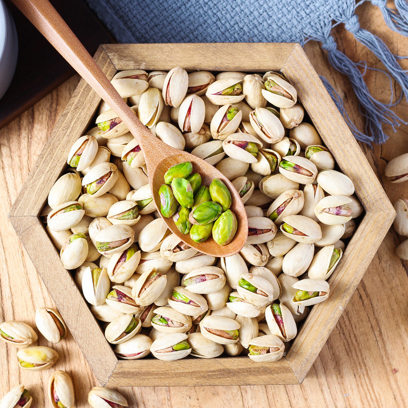 Salt Baked Pistachios Original Color Nuts 500g Open Hand Peeled Nuts New Year Gift Snack Pistachios