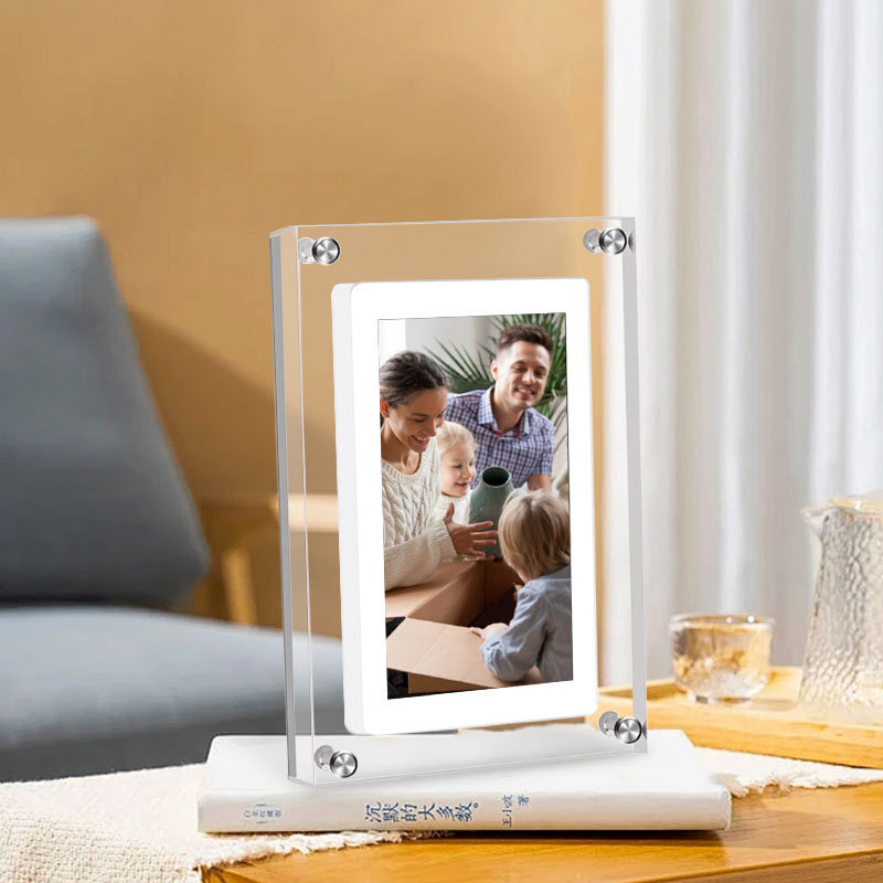 7inch Hd Acrylic Digital Photo Frame Art Electronic Photo Album Home Multifunctional Electronic Photo Frame Cross-Border E-Commerce