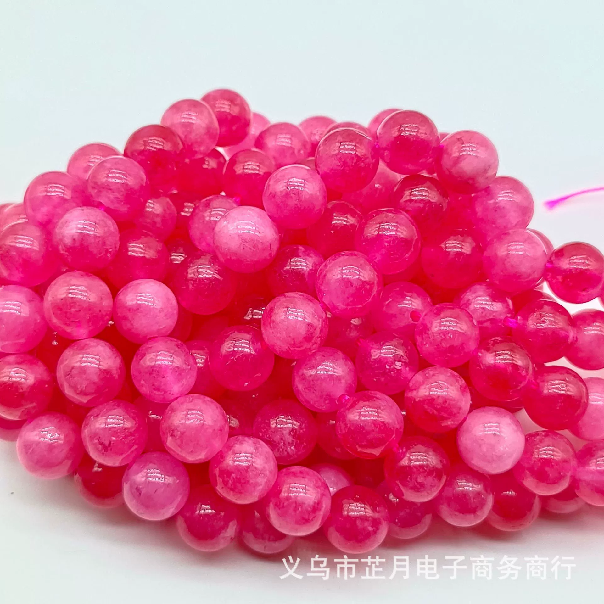 Round Amethyst Beads, Natural White Jade Optimized, 4/6/8/10 mm Strands
