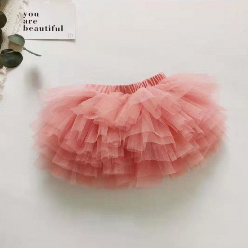 Falda de niña nueva falda de princesa 2021 falda de gasa de pastel de bebé falda de tutú de todo fósforo para niños falda corta estilo occidental