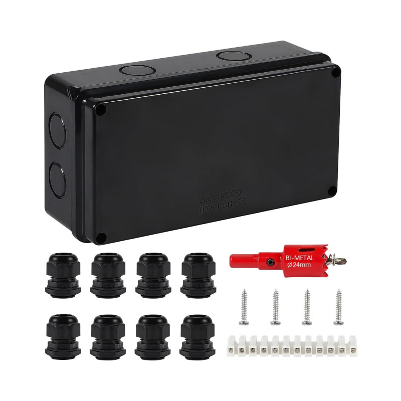 Abs Plastic Waterproof Junction Box 20010070 Outdoor Monitoring Waterproof Box Weak Current Wire Distribution Terminal Box Abs Plastic Waterproof Junction Box 20010070 Outdoor Monitoring Waterproof Box Weak Current Wire Distribution Terminal Box