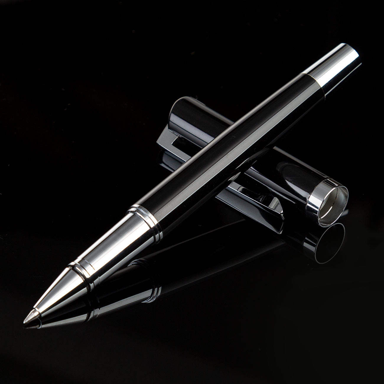 Pluma de firma de negocios en stock pluma de metal al por mayor insertar publicidad pluma de regalo Logotipo de grabado láser pluma de gel