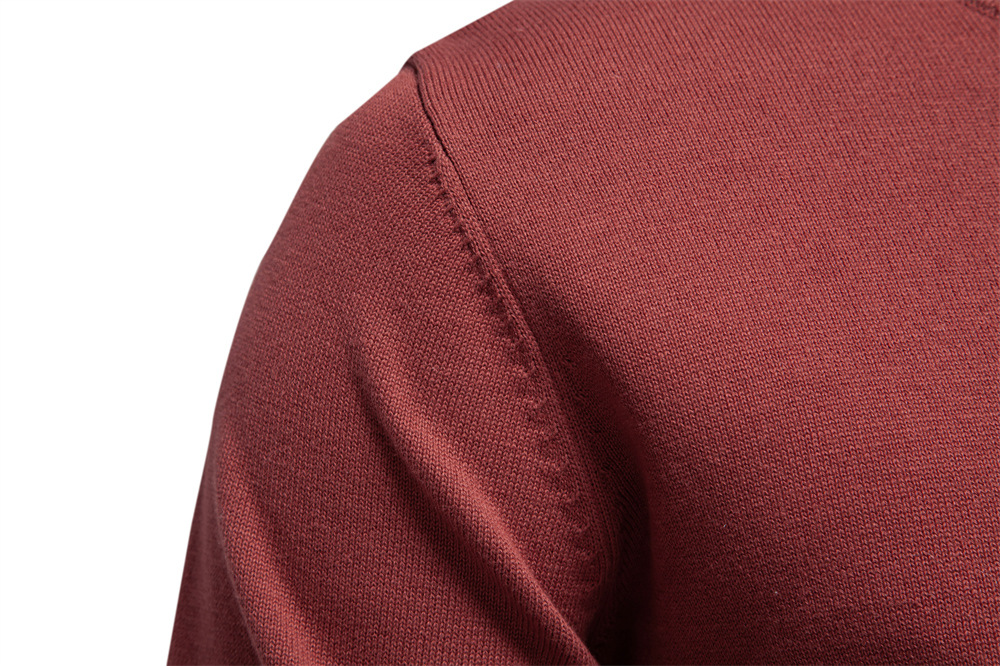 Maglione lavorato a maglia alla moda da uomo, taglia europea, autunno/inverno, 2024, nuovo cotone, girocollo, tinta unita, basico_voghion.com