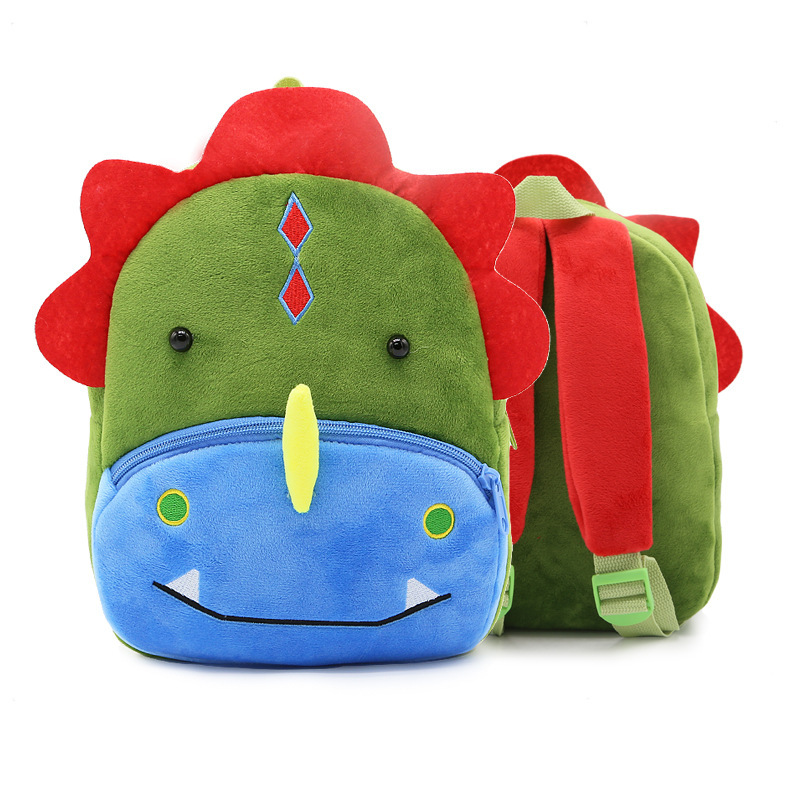 3D lindos dibujos animados peluche niños jardín de infantes mochila escolar movimiento de animales escolares mochila de peluche mochila de niños