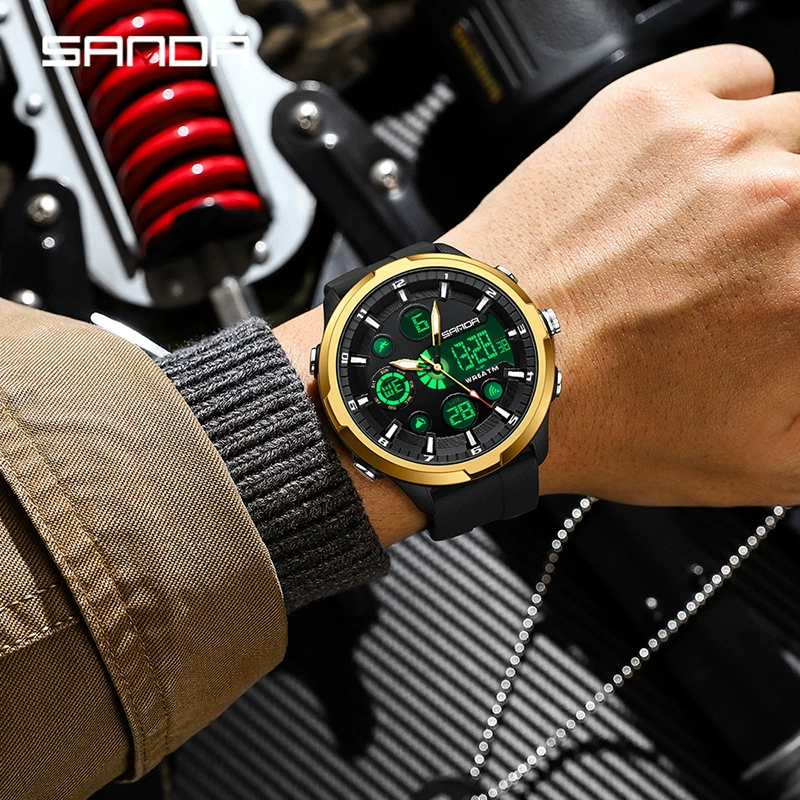 Навигатор часов 三达 Quartz electronic waterproof universal men's watch for leisure, Korean style