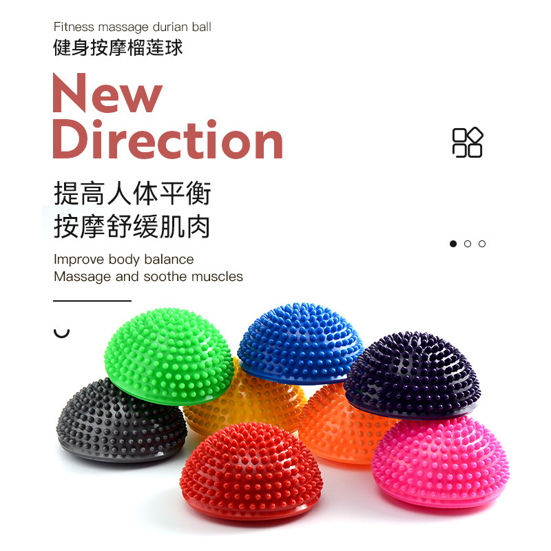 Cojín de equilibrio de yoga Masaje de acupuntura Bola de yoga de PVC engrosada Cojín de recuperación de rehabilitación Cojín de aire de yoga de fitness personalizado