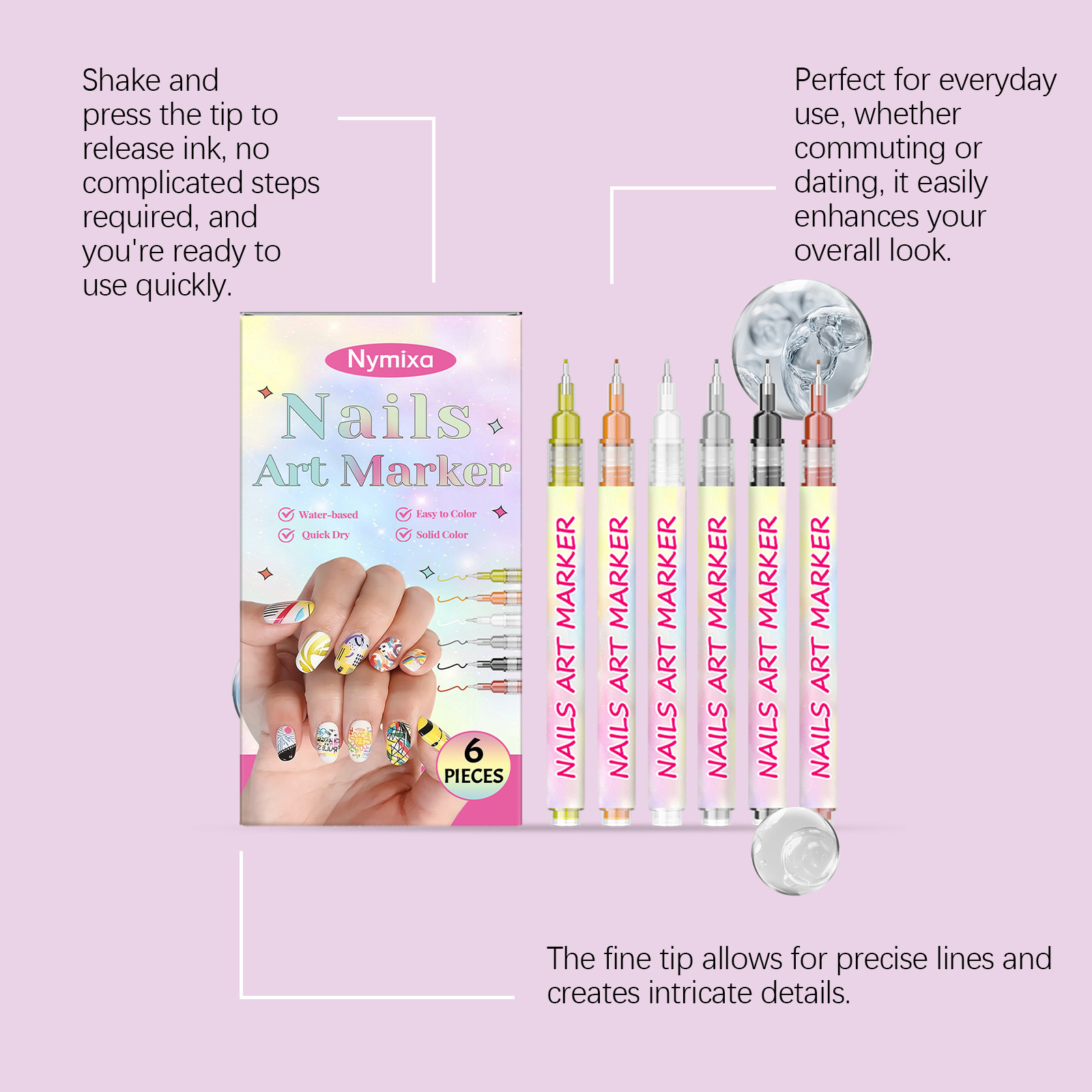 Feiner Nailart Graffiti Stift Für Präzise Nagelmalerei_voghion.com