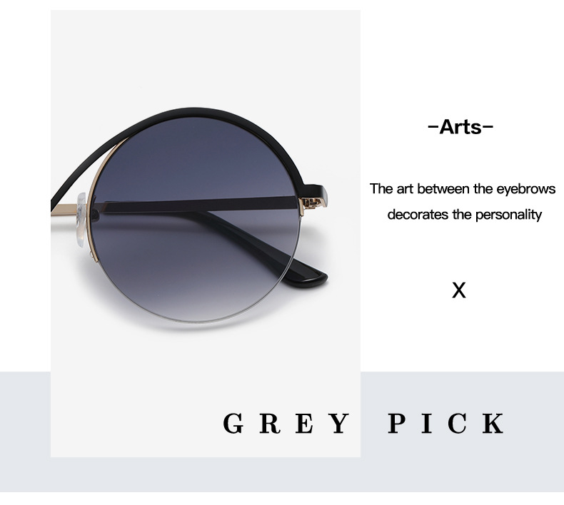 Title 4, Kadın Yuvarlak Çerçeveli Düzensiz Güneş Gözlüğü...