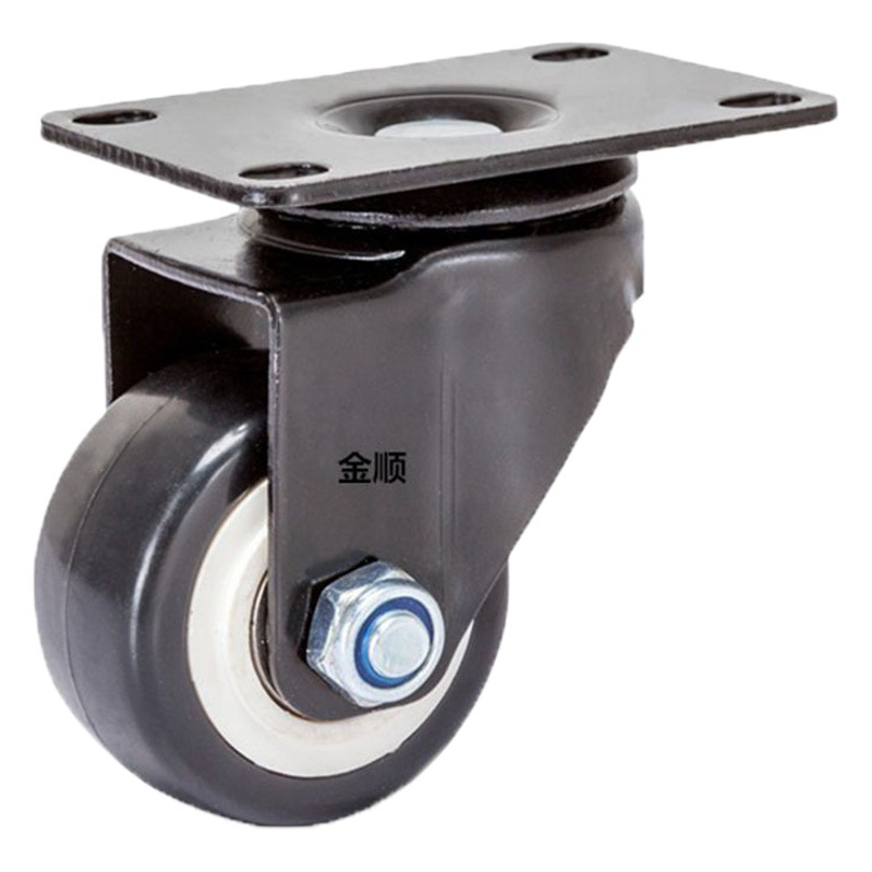 Ruedas giratorias de doble eje, con freno, para muebles