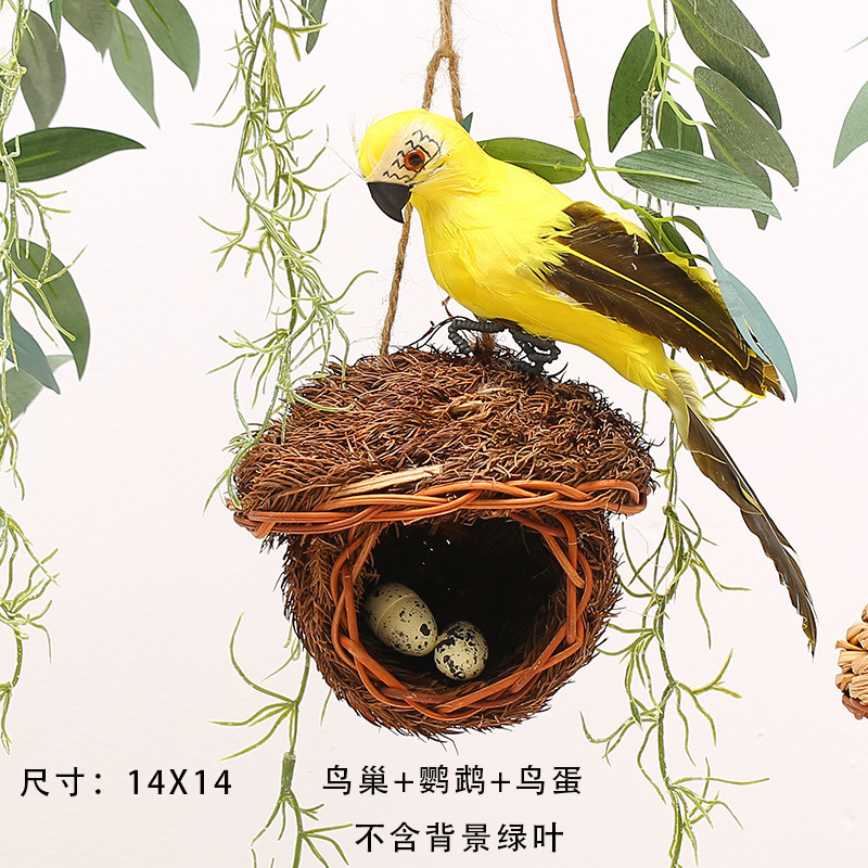 幼稚園空中ペンダント環境創造マイクロ風景環境レイアウト素材ペンダント装飾フォレストスタイルペンダント鳥の巣|undefined