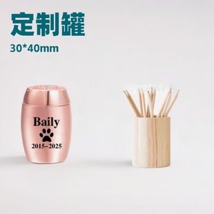 Cross-Border Hot Selling Pet Urn Stainless Steel Urn Dog Urn Funeral Hair Commemorative Urn