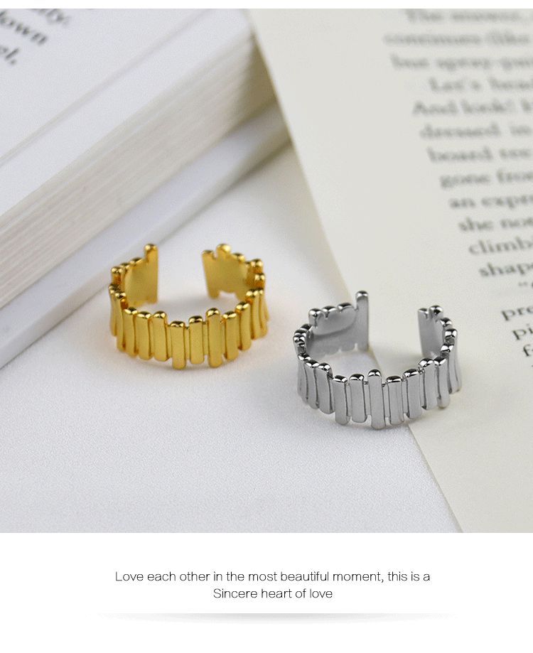 Korean Style Ins SpecialInterest Design Geometric Ring Fashion Irregular Lines Versatile Switchable Index Finger Ring Womenpicture8