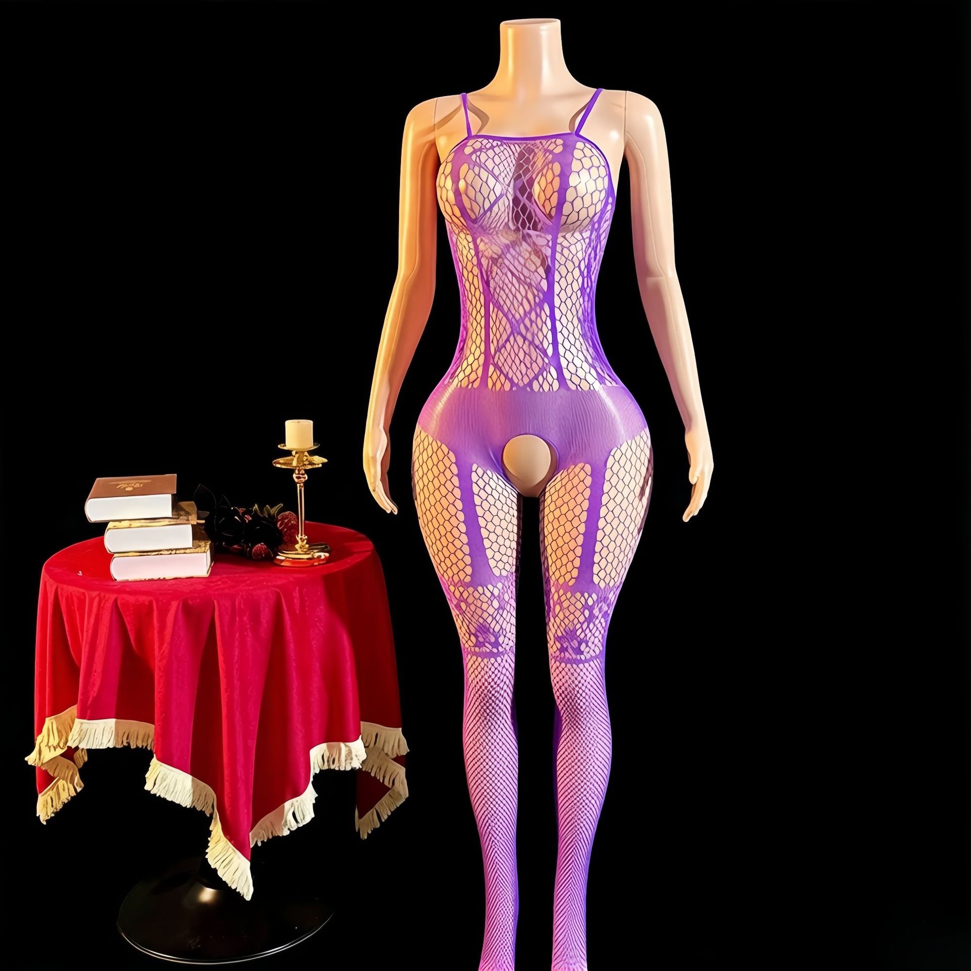 Yue mariposa red ropa interior sexy camiseta transfronteriza europeas y americanas red de pesca elástica coqueteando amor uniforme de cerezo 7013