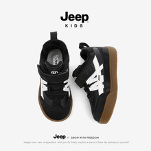 Jeep男童运动棉鞋2026秋冬新款防水革面加绒二棉鞋舒适保暖女童鞋