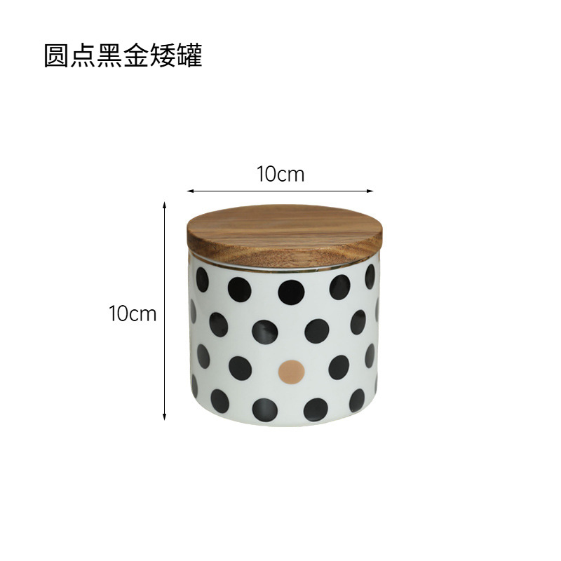 Tarro sellado de estilo INS minimalista moderno con tapa, tarro de almacenamiento de cerámica, caja de almacenamiento para café, flores, té, dulces y pieza decorativa.