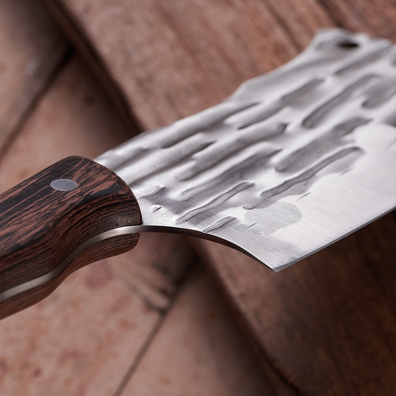 Cuchillo de cocina forjado hecho a mano directo de fábrica cuchillo de carne afilado para el hogar cuchillo de cocina de corte de doble propósito cuchillo de chef especial