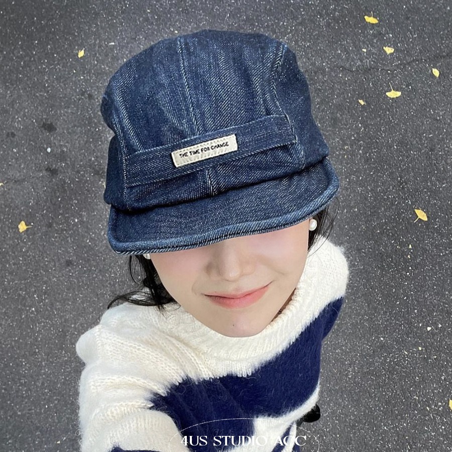 Unique Retro Washed Denim Short Baseball Cap Women Korean Style Spring Summer Soft Top Small Brim Sun Hat For Men_voghion.com