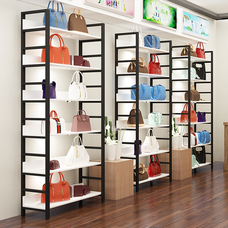 首饰包包饰品多层样品铁艺展示架美容院化妆品多功能陈列柜钢木