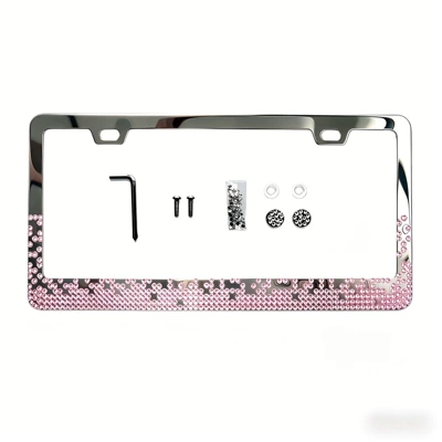 License plate holder/license plate holder Plate Frame Is Suitable for License - pink-1pcs