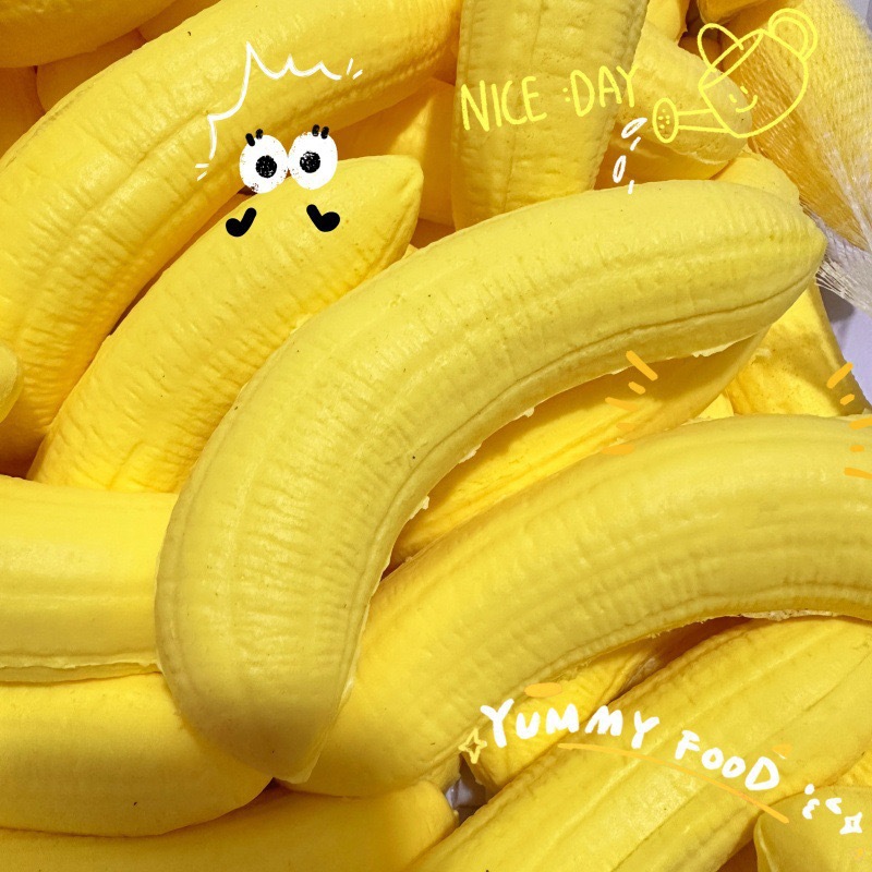 Simulación de alimentos húmedos suaves rebote lento bolsas de piña super grandes pellizco juguetes pellizco bolsas de cuerno de toro juguetes de descompresión de pan
