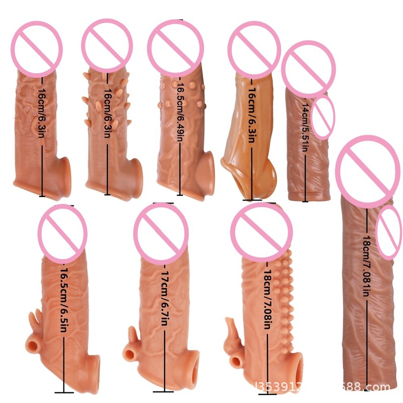 Silicone Wolf Braces Double Locking Sperm Sleeve Enlarged and Longed Crystal Artificial Penis Sleeve Sexy Phallus Sleeve Couple Toys