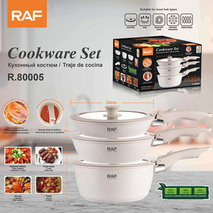 Raf Cross-Border Detachable Household Non-Stick Flat-Bottomed Wok Wok Set Induction Cooker Gas Stove Universal