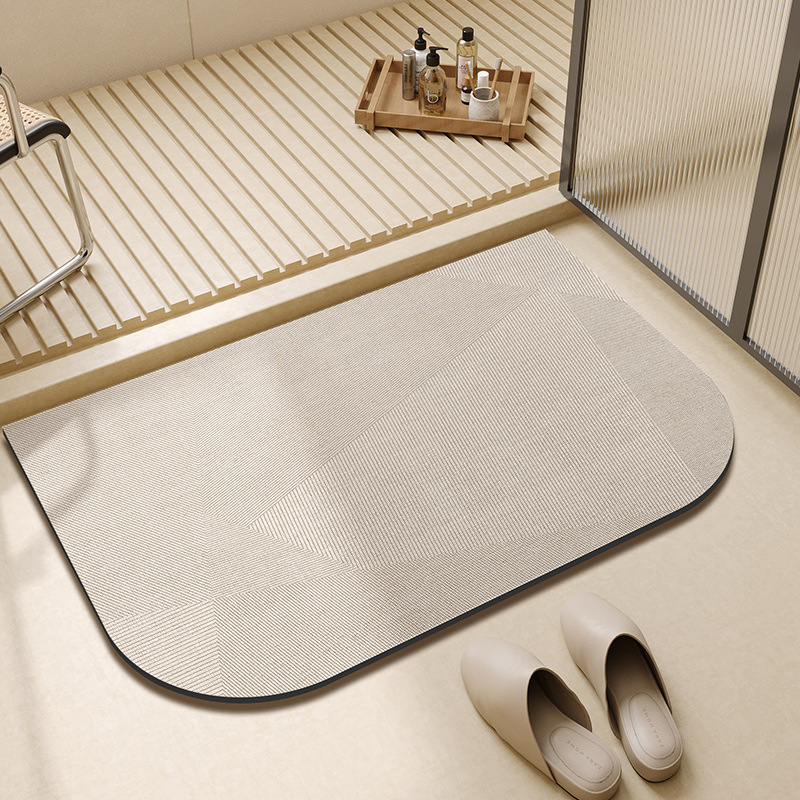 Nordic Minimalist Diatomite Bath Mat Non-slip Quick Drying Rug_voghion.com
