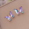 Copper glossy tape, fashionable earrings, European style, internet celebrity, simple and elegant design