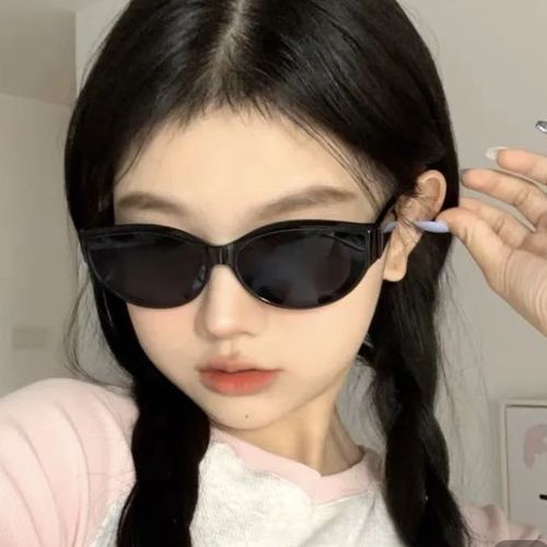 European and American personality 2024 new retro square round face cat eye sunglasses women's street style trendy millennium hot girl sunglasses for men