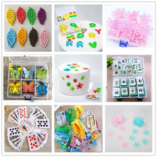 Cake decoration glutinous rice paper butterfly flower playing card letter mahjong snowflake hollow leaves Maple Leaf can be used