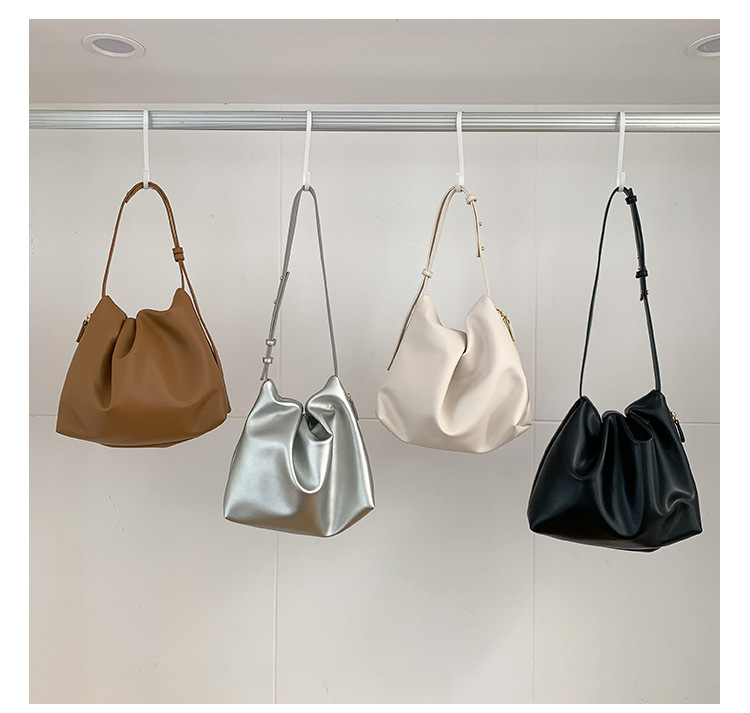 Nuova borsa a tracolla con cerniera laterale creativa per donna, borsa a mano alla moda e semplice, borsa sottobraccio in morbido PU con arco di trionfo_voghion.com