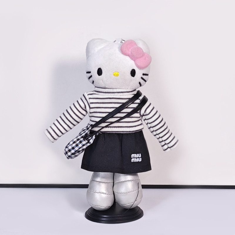 Hellokitty Pendant Doll Clothing Set Cute Kt Cat Plush Toy Doll Clothes and Skirt Set Wholesale
