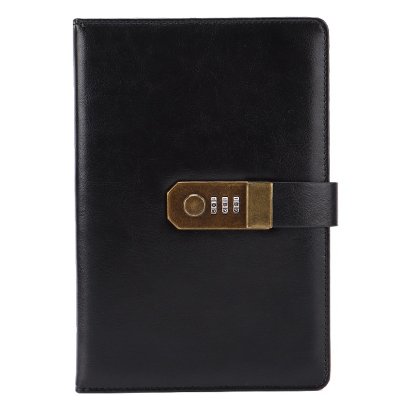 Cuaderno al por mayor A5 retro contraseña libro con cerradura Diario Negocio creativo trabajo manual mano impreso logo