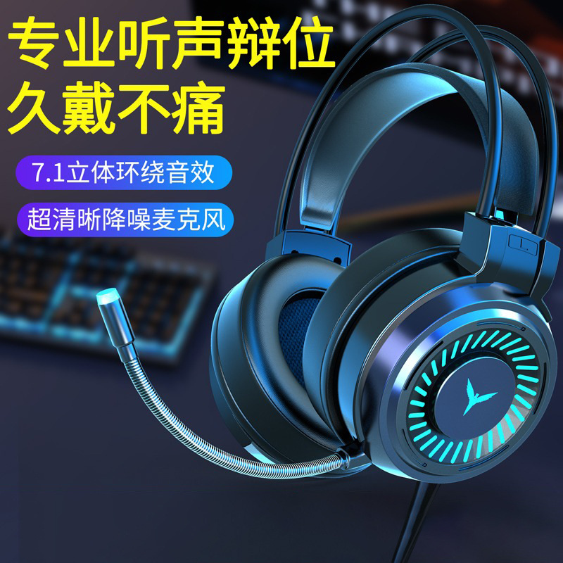 Wholesale G58 Computer Headset Headset E-Sports Game 7.1 Channel Wired Headset with Microphone Headset