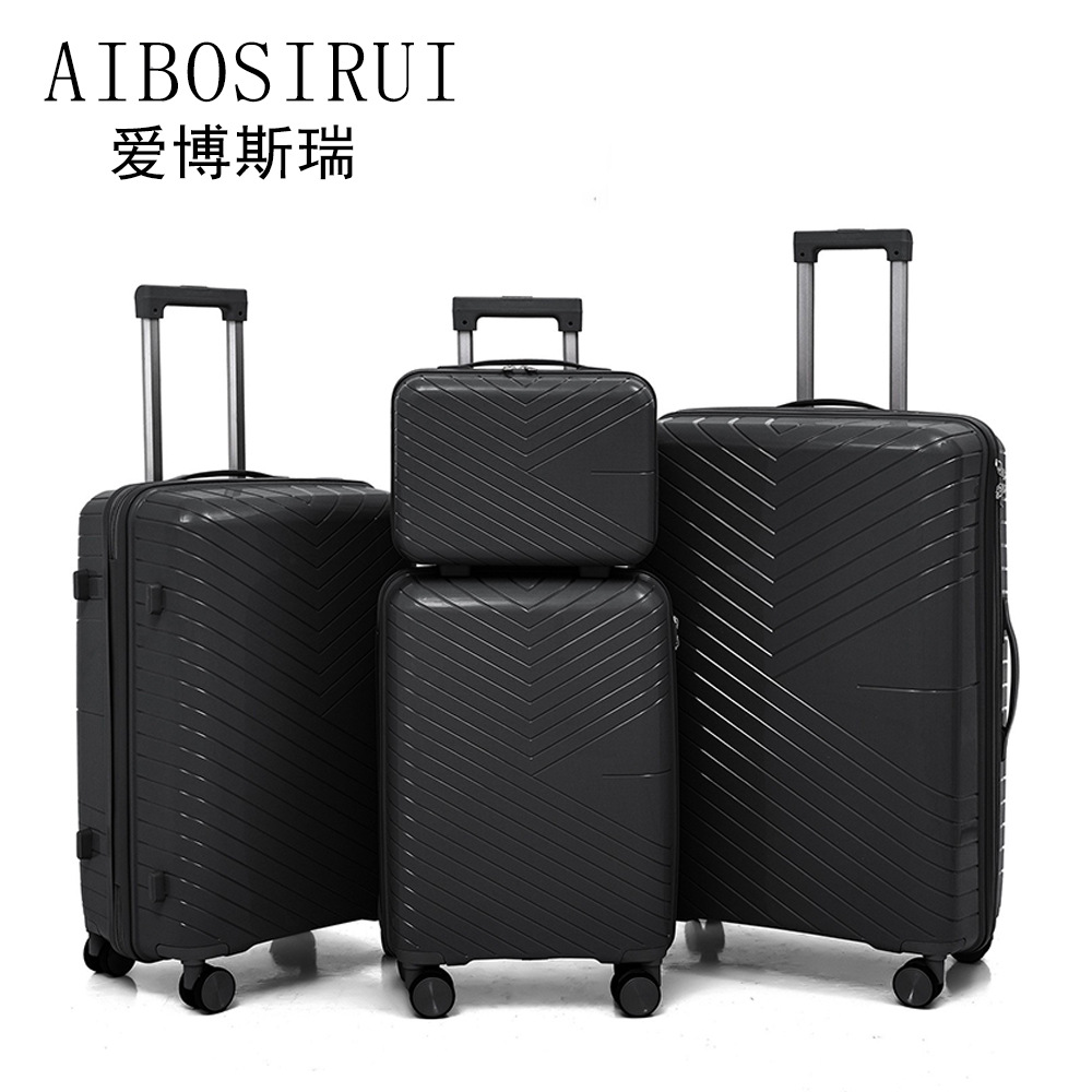 Procesamiento personalizado caja de cremallera en stock de comercio exterior cubierta tres juegos de cuatro varillas de tracción caja de color hundido bloqueo a prueba de explosiones tela maleta