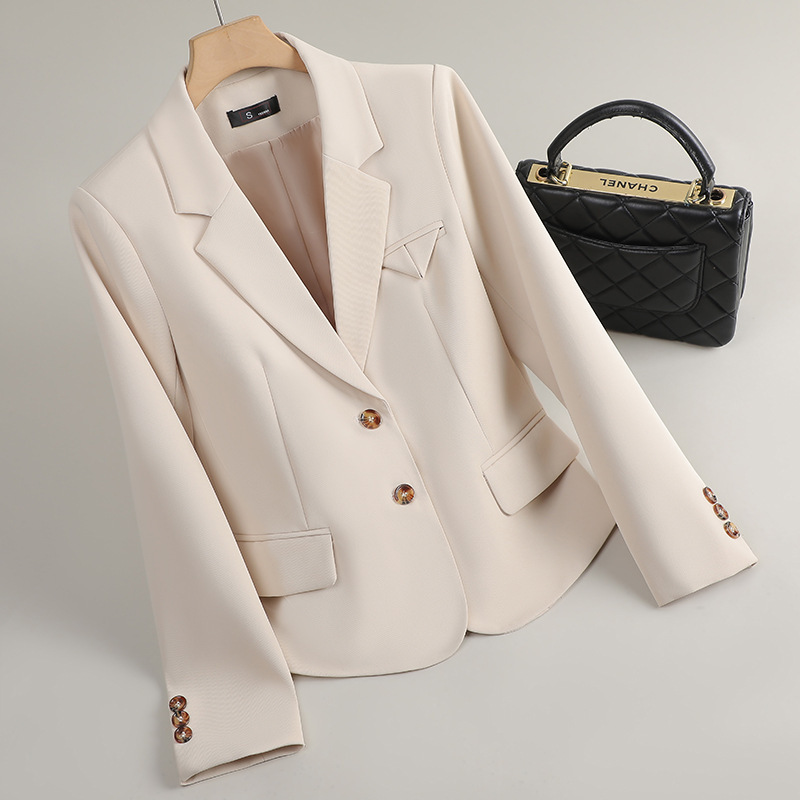 Brown Color Small Suit Jacket Women's 2025 Spring and Autumn New Elegant Small Short Slim-fit Casual Suit Top