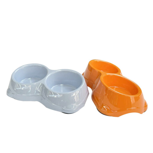 Pet bowl, feeding bowl, cat and dog bowl, melamine bowl, food bowl, top, inclined mouth, neck guard, double bowl tableware, cat and dog bowl wholesale