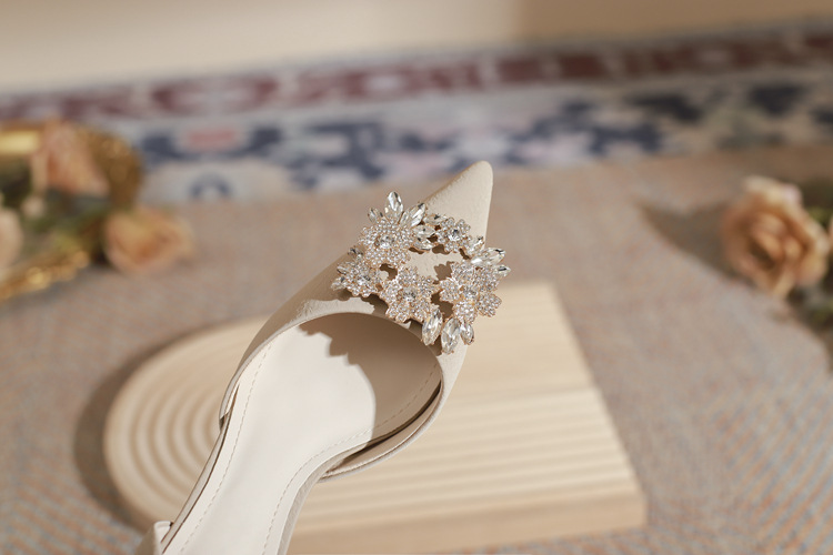 Elegant Women's Stiletto Heel Pumps With Crystal Square Buckle_voghion.com