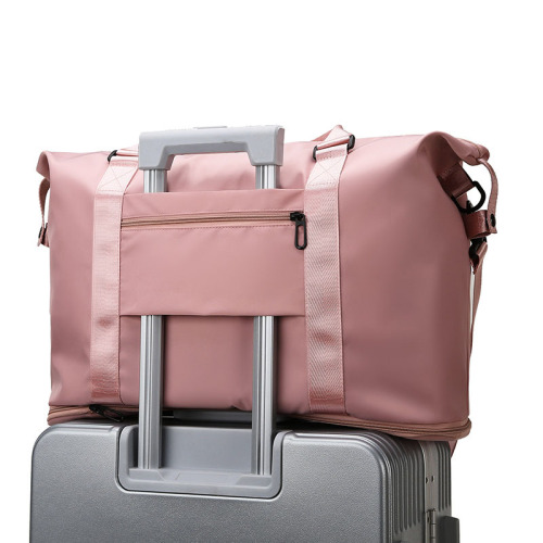 New Expandable Travel Bag for Women, Hand-Turned, Single Shoulder, Large Capacity, On-the-Go Luggage Bag, Extra Large, Dry and Wet Fitness Bag