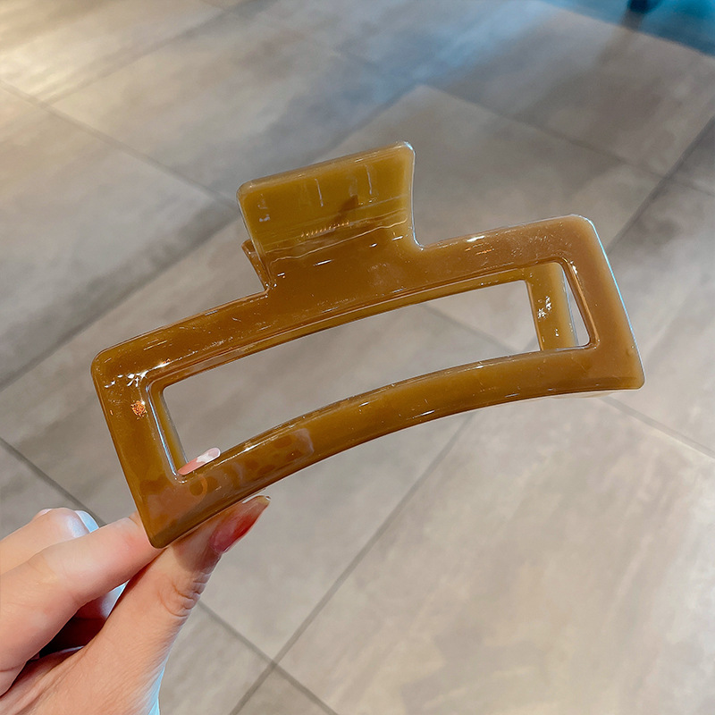 Gran clip de tiburón esmerilado acrílico simple horquilla tocado volumen gran horquilla de alto grado accesorios para el cabello al por mayor