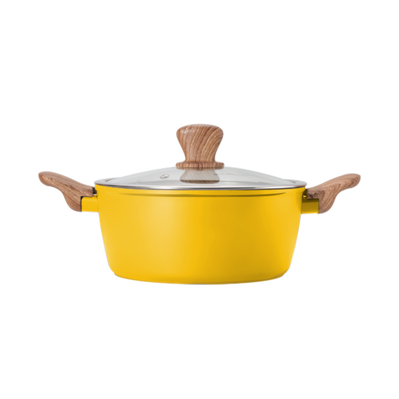 Yipinhong cocina de inducción sopa antiadherente olla hogar binaural maifan piedra sopa olla