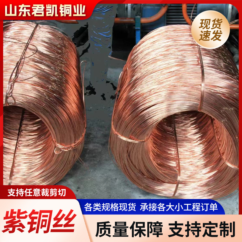 紫铜线T2紫铜丝 TU1电力铜绞线无氧铜线T1保电阻铜线紫铜丝