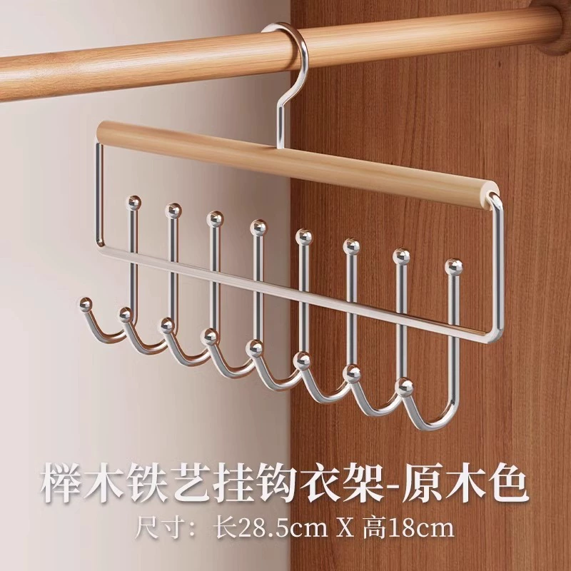 Hanger from natural wood, underwear, universal storage system, strap bra