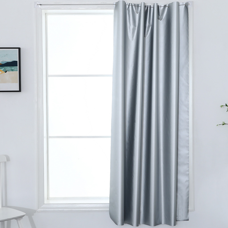 Simple Single Window Small Curtains Without Punching Installation Sunshade Sun Protection Heat Insulation Short Curtain Velcro Self-Adhesive Blackout Cloth Simple Single Window Small Curtains Without Punching Installation Sunshade Sun Protection Heat Insulation Short Curtain Velcro Self-Adhesive Blackout Cloth