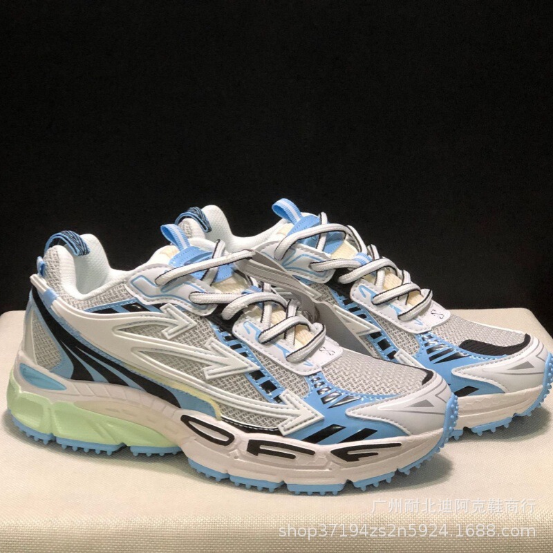 OFF WHITE 身長を伸ばすダッドスタイル登山厚底身長を伸ばすカジュアルスポーツシューズコーヒー茶緑黄色三矢プータン|undefined