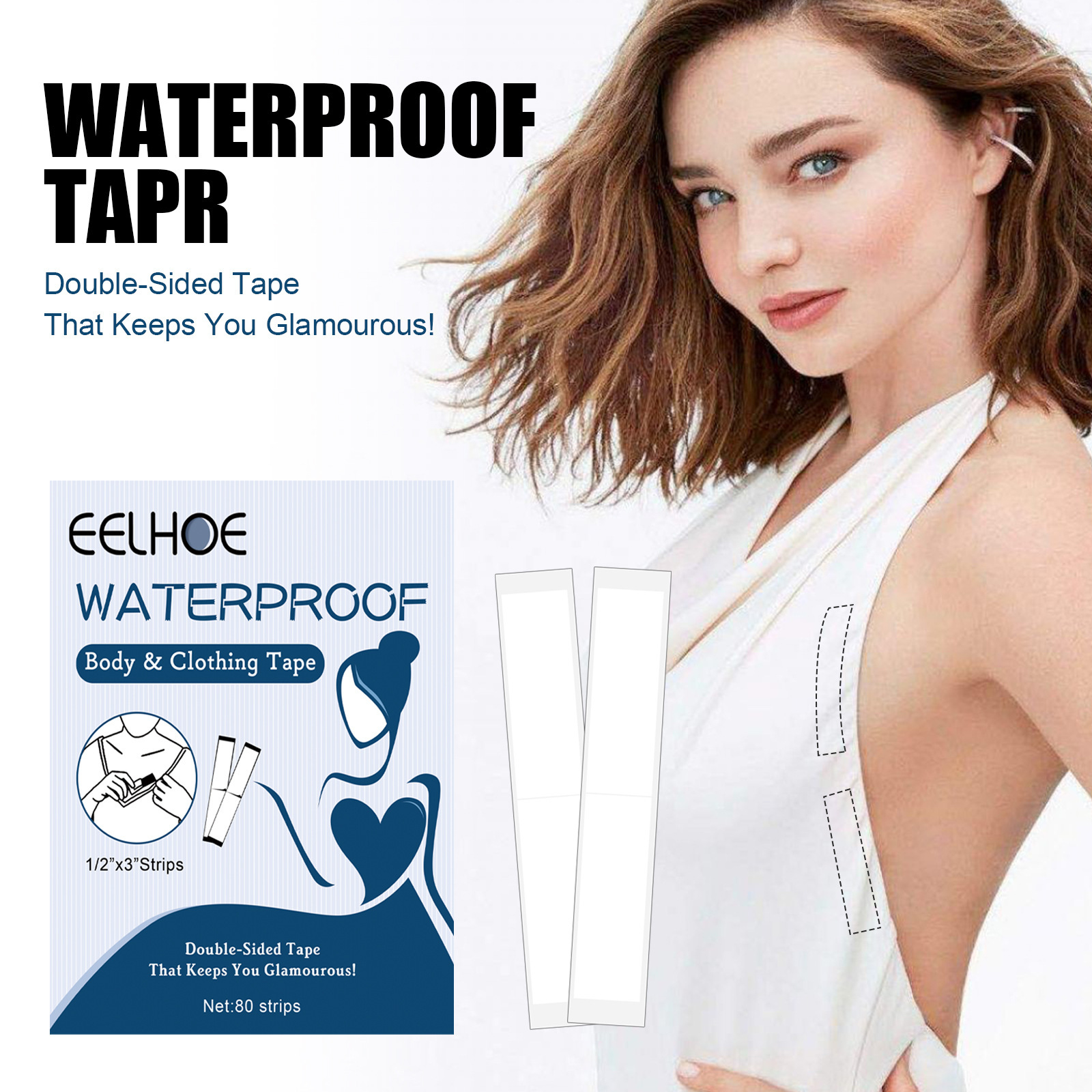 EELHOE abbagliante con bretelle, gonna, camicia, tracolla, adesivo bifacciale invisibile antiscivolo e a prova di perdite_voghion.com