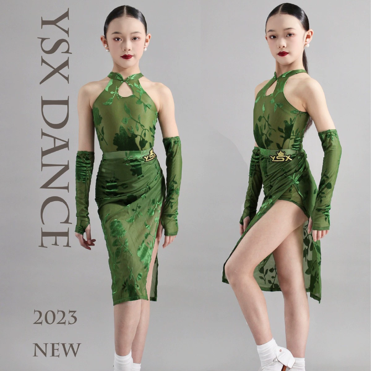 Одежда для латинских танцев для девочек, профессиональный танцевальный кружевной костюм на подтяжках, новая летняя высококачественная одежда для выступлений на День защиты детей